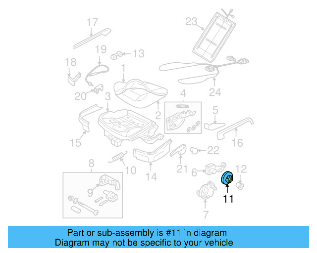 Seat Frame Roller 1J0-882-260-A - View 5