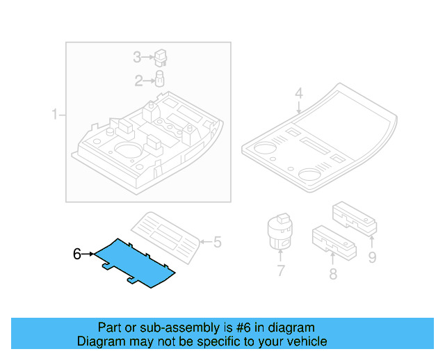 O'head Lamp Lens 7P6-947-125-B-H67 - View 3