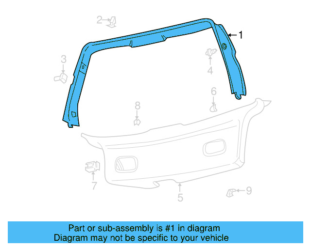 Upper Trim 1J6-867-603-F-Y50 - View 3