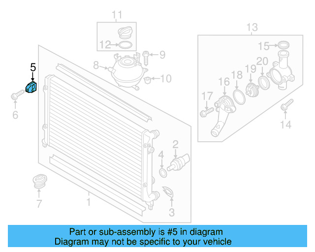 Upper Mount 1K0-121-367-M - View 12