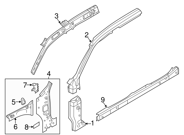 Inner Windshield Pillar 3CN-809-421