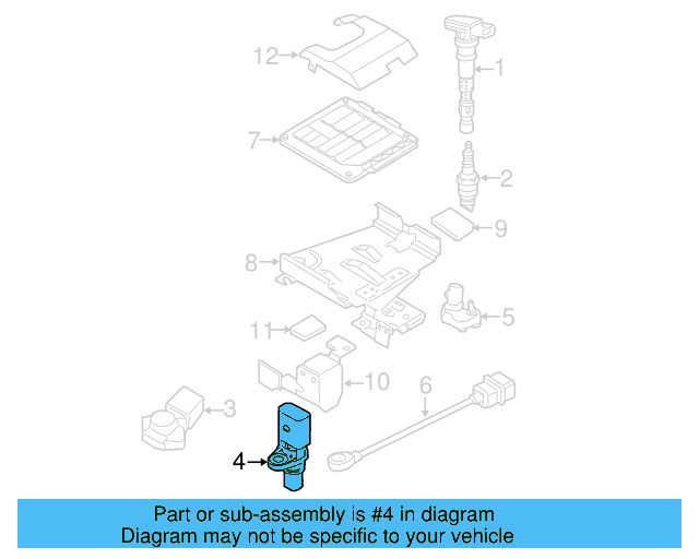 Engine Camshaft Position Sensor 07L-905-163-C - View 34