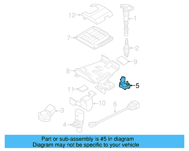 Engine Crankshaft Position Sensor 06H-906-433 - View 6
