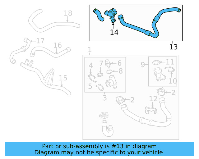 Connector Hose 5Q0-121-058-AE - View 17