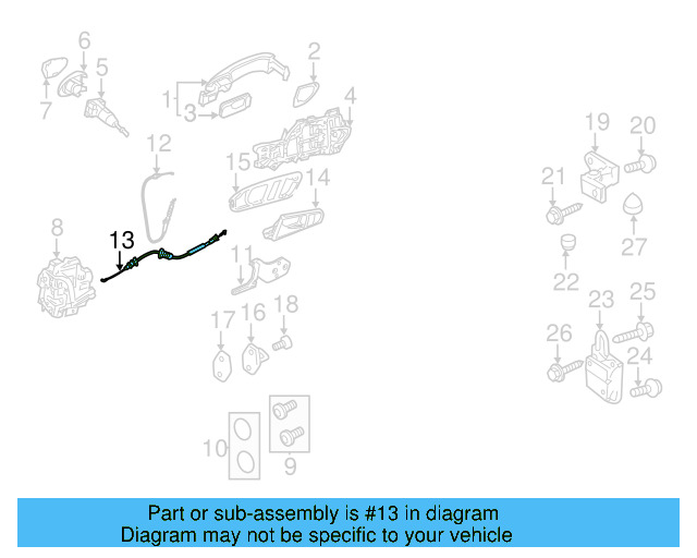 Lock Cable 3C8-837-085-B - View 5