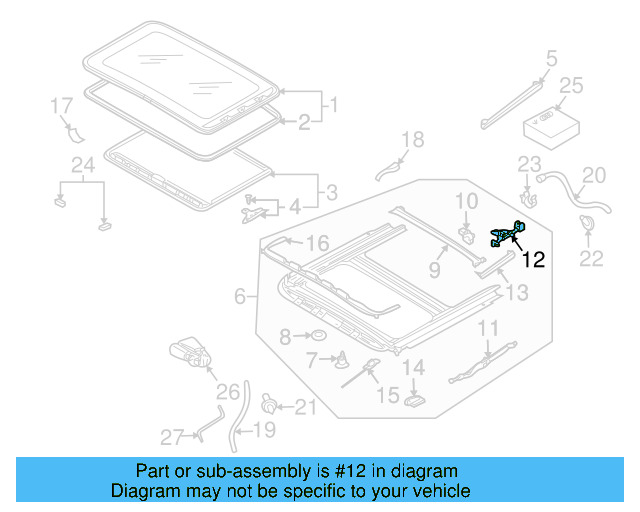 Sunroof Guide Jaw 8D5-877-482 - View 4