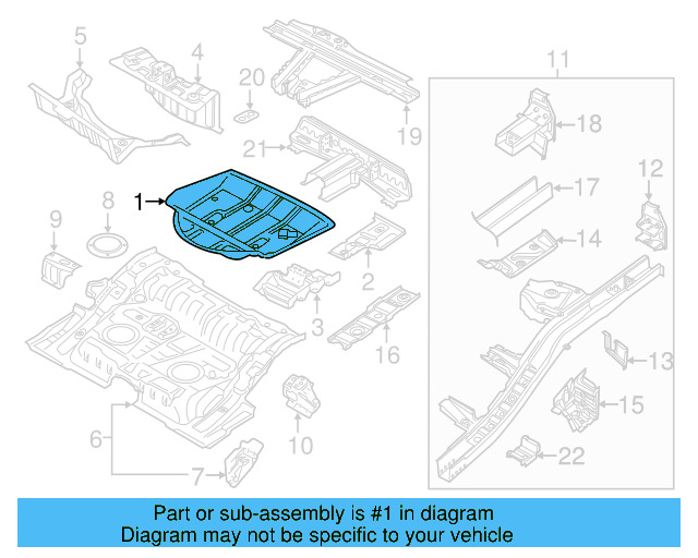 Floor Pan 7P0-803-261-A - View 7