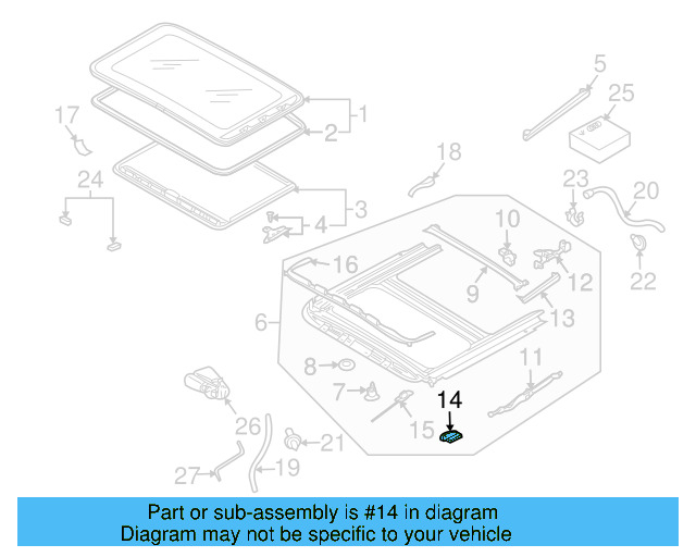 Sunroof Guide Jaw Bracket 8D5-877-483 - View 12