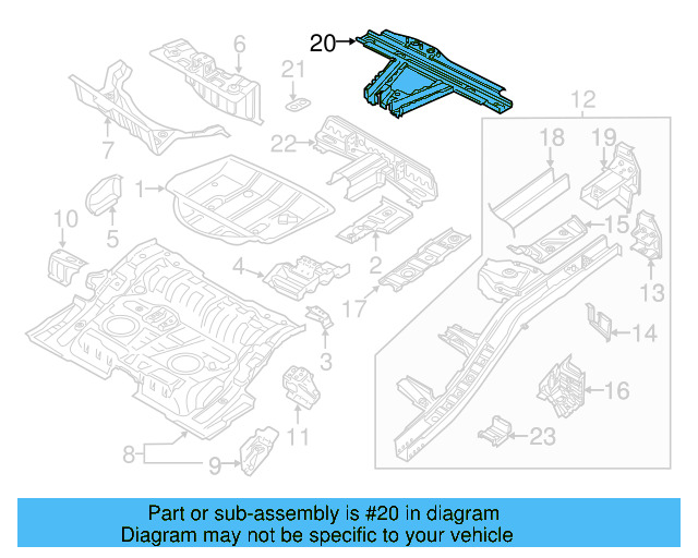 Floor Cross 7P0-801-525 - View 3