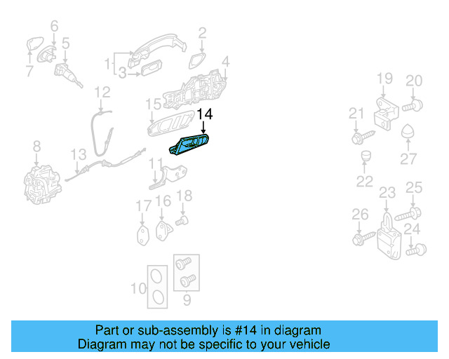 Handle, Inside 3C8-837-114-G-OKR - View 3
