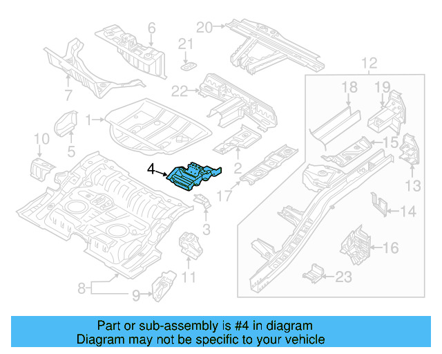 Floor Cross 7P0-801-525 - View 6