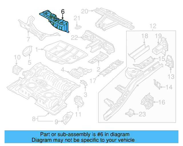 Floor Cross 7P0-801-525 - View 4