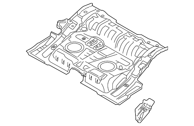 Center Floor Pan 7P0-802-011-A - View 6