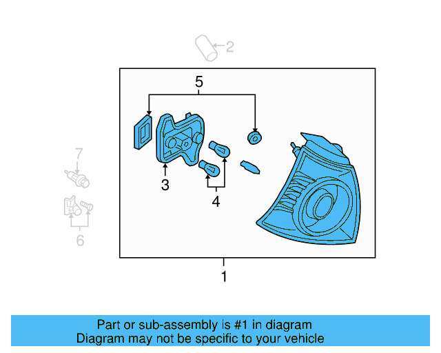 Tail Lamp Assembly 1K6-945-095-AD - View 5