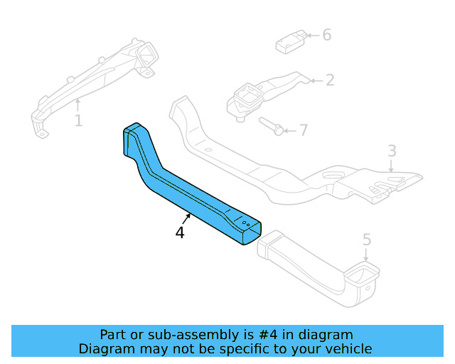 Center Duct 1EA-864-253 - View 4