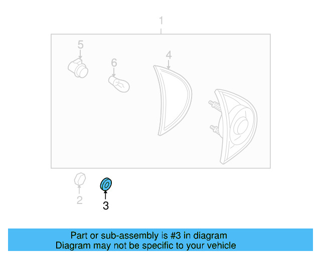 Backup Lamp Assembly Washer N-011-547-7 - View 5