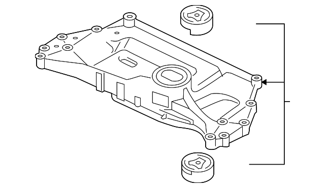 Engine Cradle 1K0-199-313-AM - View 12