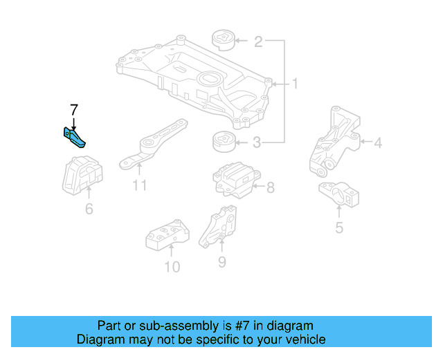 Motor Mount Support 1K0-199-588-A - View 26