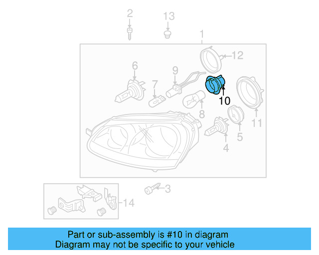 Headlight Socket 5M0-953-123-A - View 14
