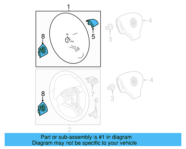 Steering Wheel 561-419-091-81U - View 4