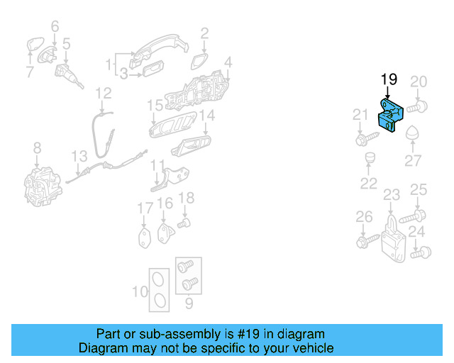 Upper Hinge 3C0-831-402-D - View 9