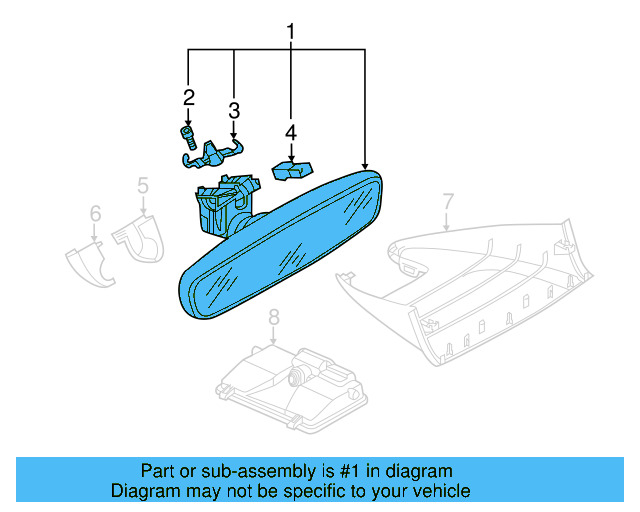 Mirror Inside 3C0-857-511-J-9B9 - View 76