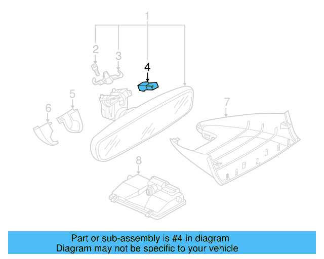 Mirror Inside Connector 8K0-971-834 - View 7