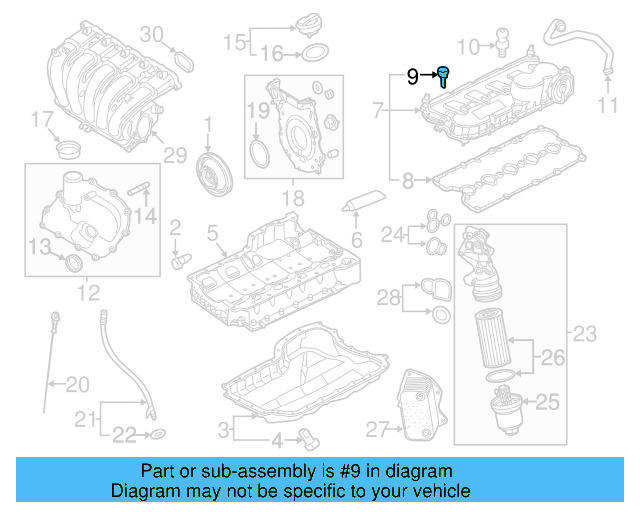 Valve Cover Bolt 06B-103-831-J - View 35