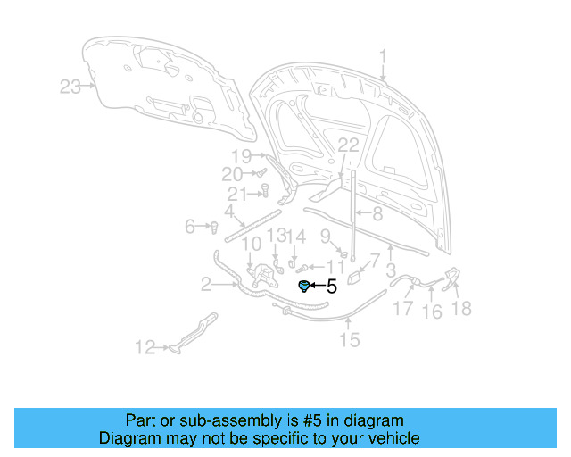 Hood Bumper 3B0-823-433 - View 3