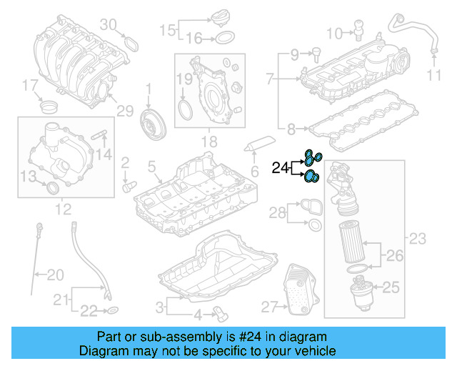 Oil Filter Housing Gasket 07K-115-441 - View 20