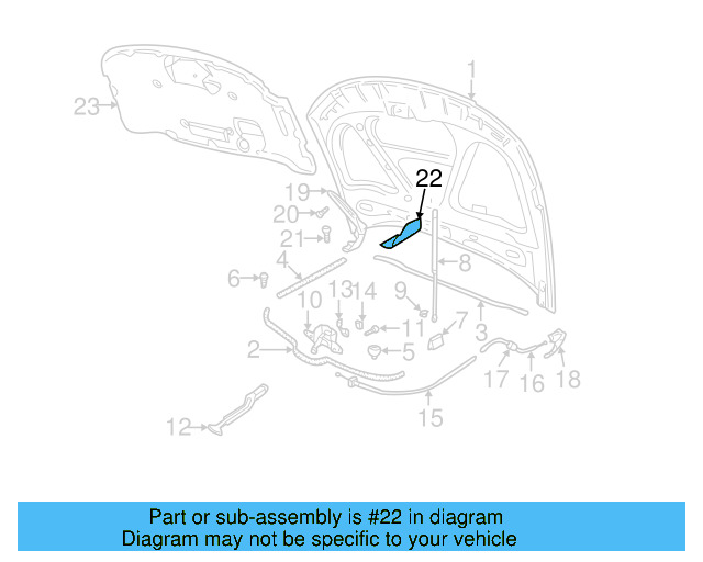 Hinge Cover 3B0-823-630-A-B41 - View 6