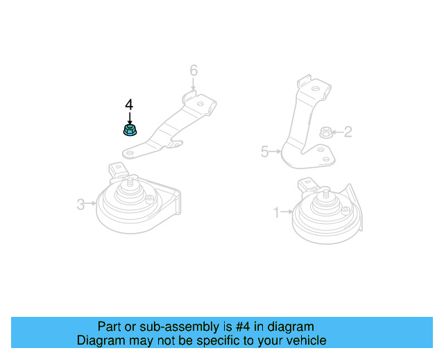 High Note Horn Nut N-011-008-40 - View 5