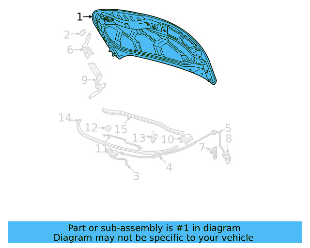 Hood 11A-823-031-B - View 3