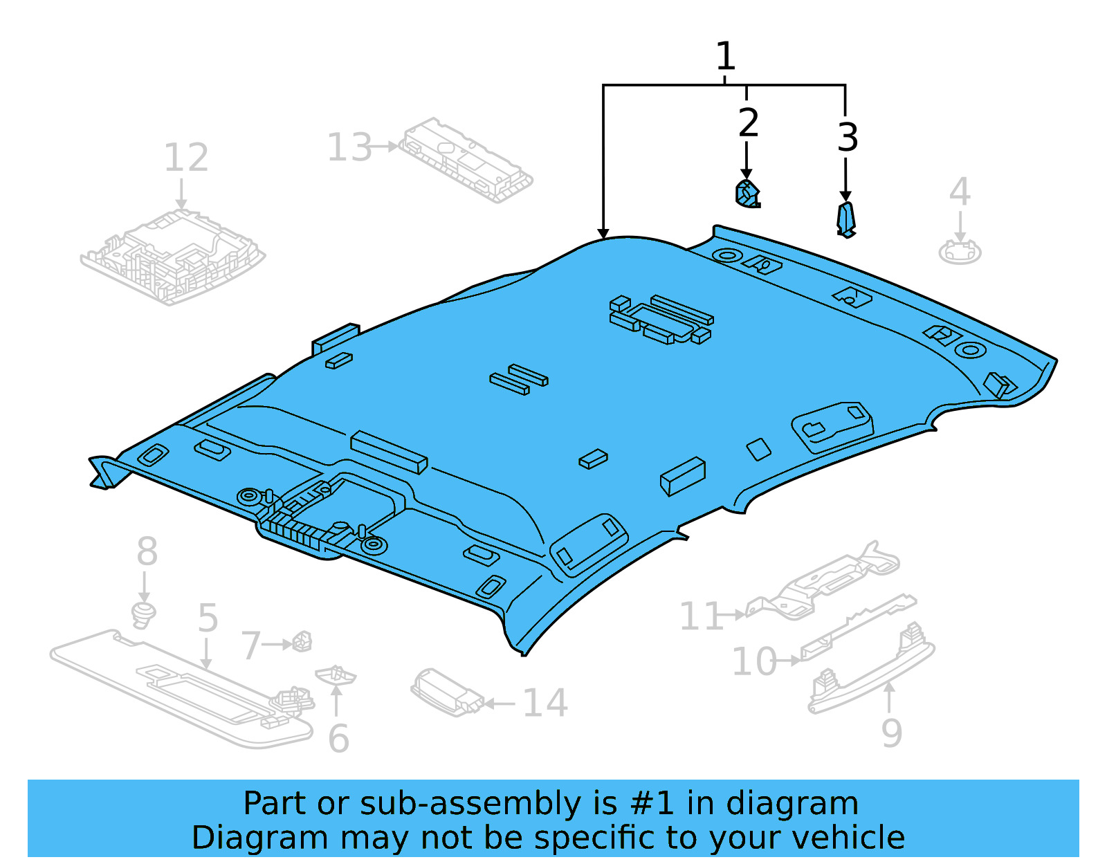 Headliner 11A-867-501-BJ-6PS - View 2