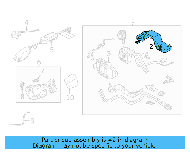 Charging Port Upper Bracket 11A-907-372-A - View 2