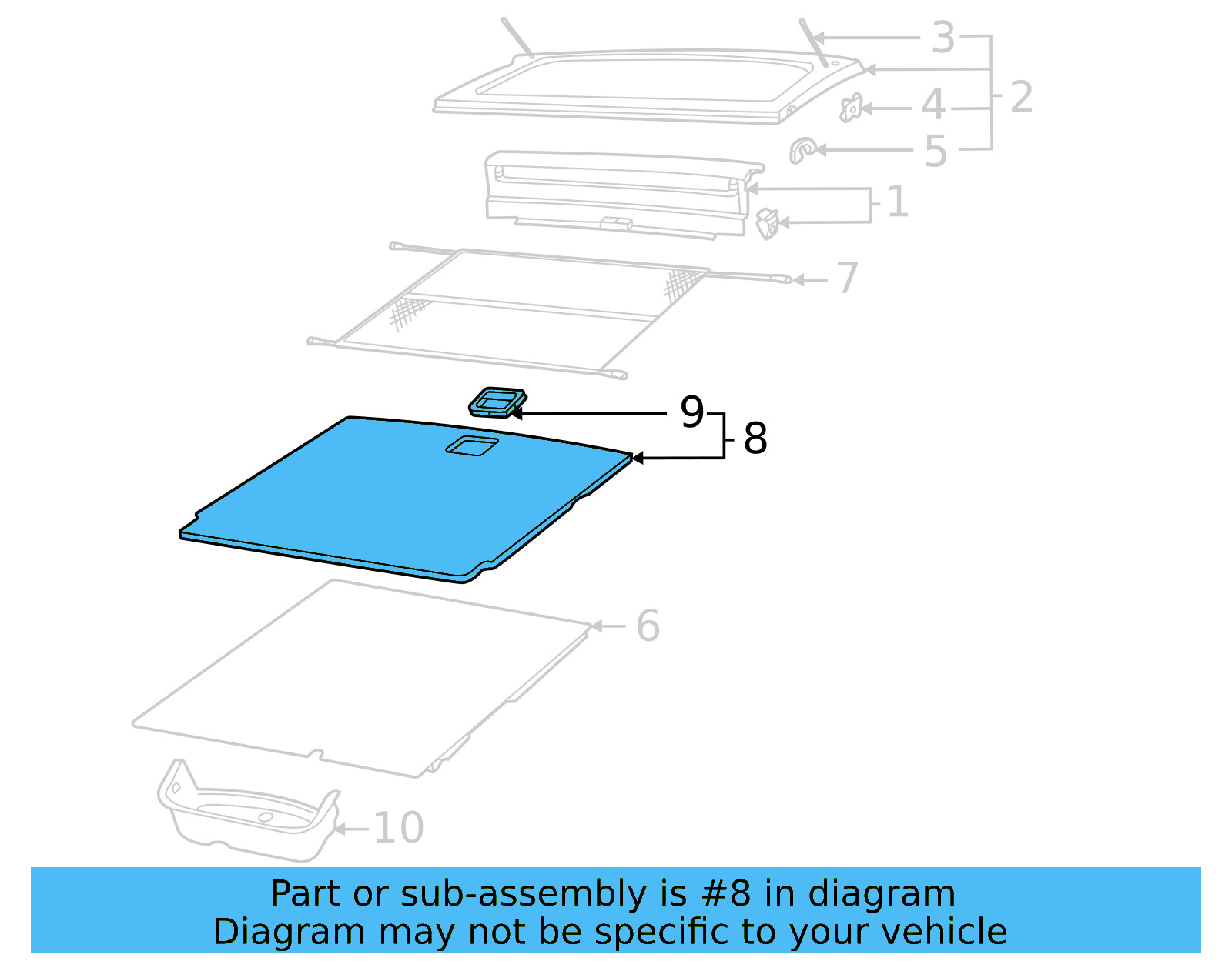 Cargo Cover 11K-858-855-A-CA9 - View 4