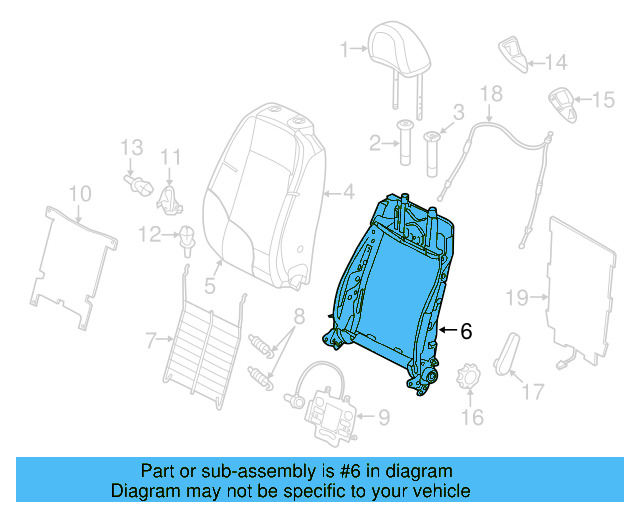 Seat Back Frame 5C5-881-045-J - View 3