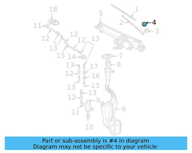 Wiper Arm Cap 5N0-955-205-9B9 - View 54