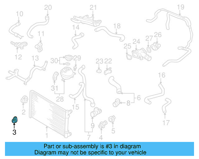 Radiator Lower Bracket 1J0-806-157-F - View 22