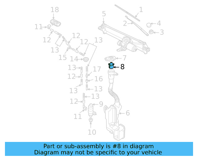 Washer Fluid Strainer 4A0-955-485 - View 11