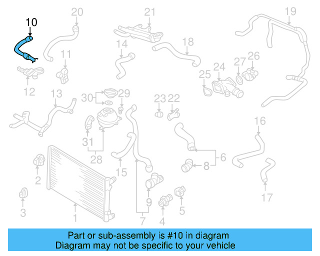 Overflow Hose 1J0-121-109-C - View 4