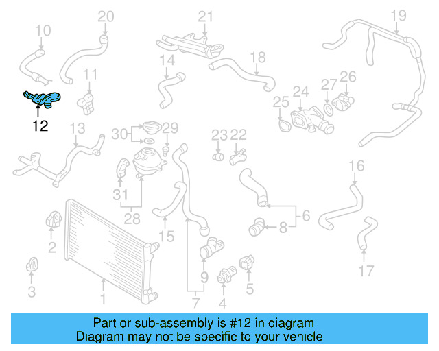Overflow Hose Bracket 1J0-121-093-E - View 3