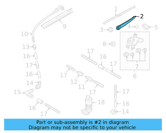Wiper Arm 2GJ-955-707-03C - View 3