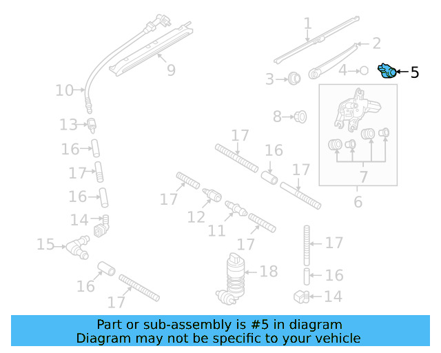 Wiper Arm Cap 5K6-955-435 - View 4