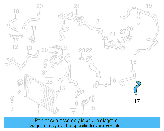Engine Coolant Hose 1J0-121-058-AC - View 9