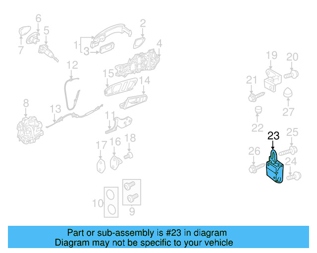 Lower Hinge 3C8-831-412-C - View 6