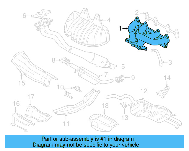 Exhaust Manifold 06A-253-031-AD - View 7