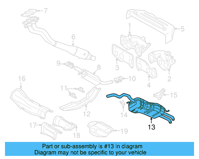 Exhaust Muffler 1J0-253-209-P - View 14