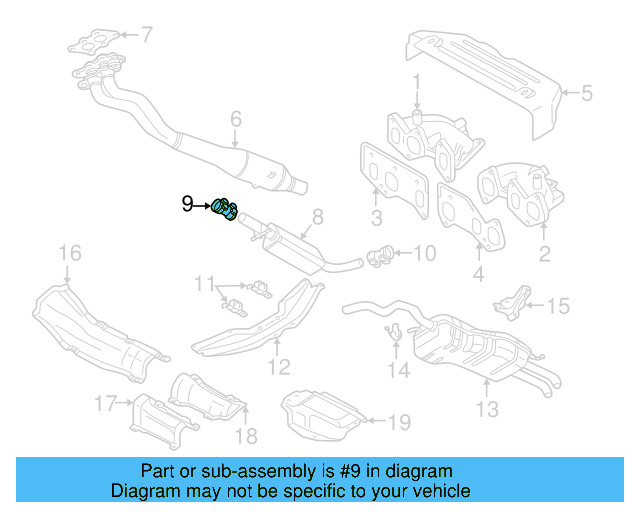 Front Muffler Clamp 357-253-141-A - View 52