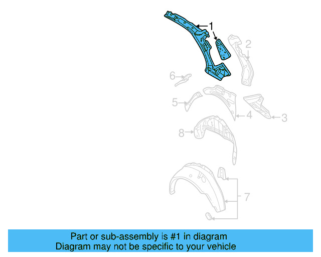 Rear Pillar 1J5-809-427-E